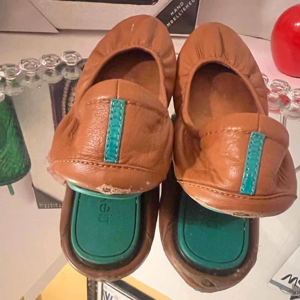 Tieks Gavrieli Ballet Flats Brown Leather Slip On Comfort Shoes Women’s Sz 7 - Picture 3 of 6